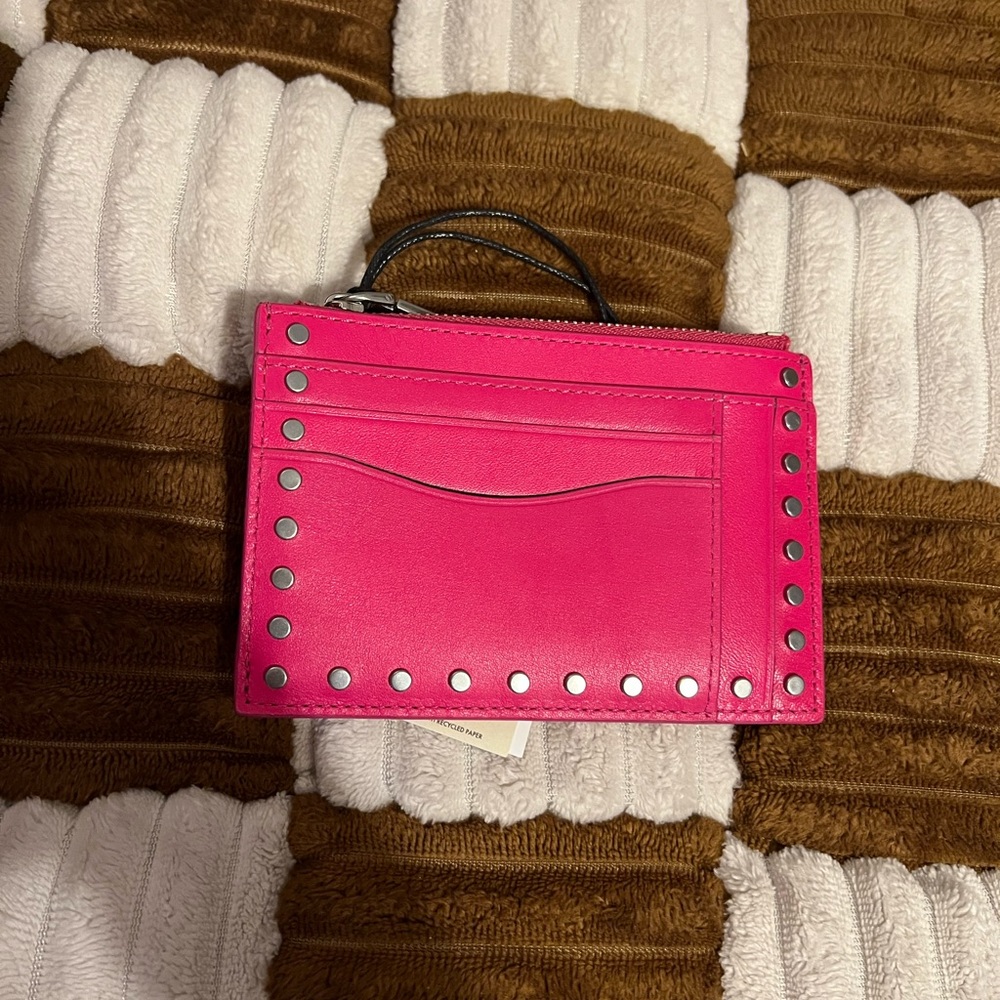 Rebecca Minkoff Jett Card Case in Bouganville Pink NWTS!